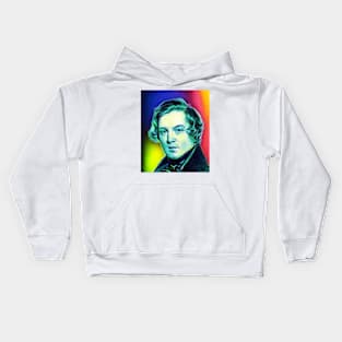 Robert Schumann Colourful Portrait | Robert Schumann Artwork 6 Kids Hoodie